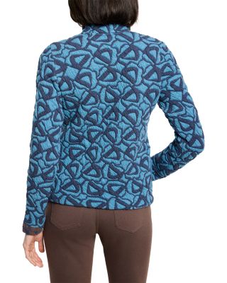 Quilted Faux Leather Trim Jacket