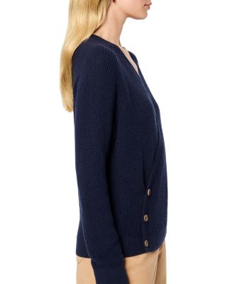 Shaker Stitch Wrap Sweater