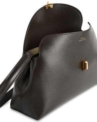 T-Lock Smooth-Leather Convertible Clutch in Bark