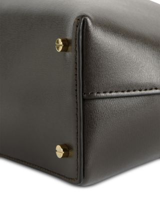 T-Lock Smooth-Leather Convertible Clutch in Bark