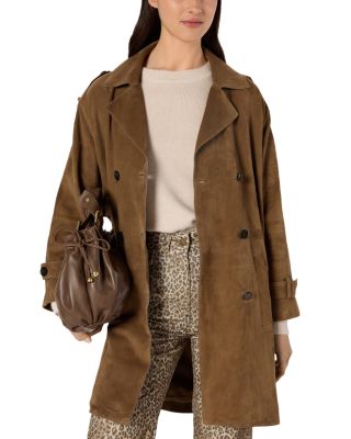 Manon Suede Trench Coat