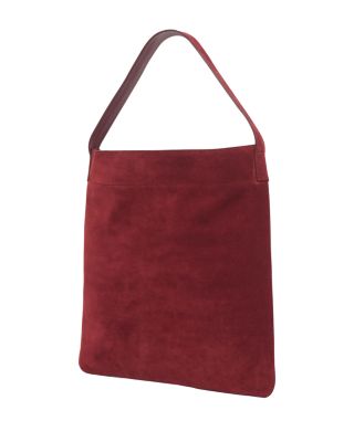 Lady Paprika Red Suede Hobo Bag