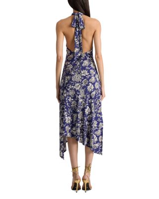 Dani Draped Cowl Neck Asymmetric Dress