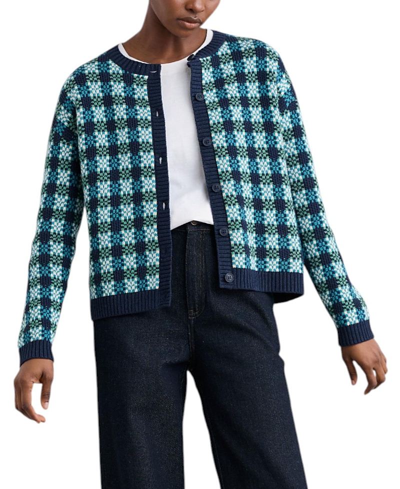 Seasalt Cornwall Kensa Jacquard Cardigan In Blue