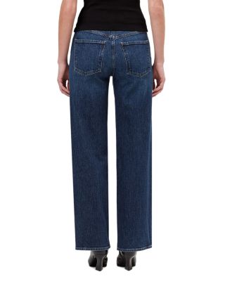 Harper Mid Rise Relaxed Straight Jeans in Echo