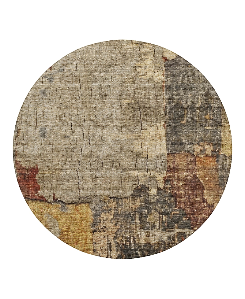 Dalyn Rug Company Dalyn Nouveau Nv9 Round Area Rug, 8' X 8' In Brown