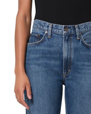 Leena High Rise Baby Flare Jeans in Placebo