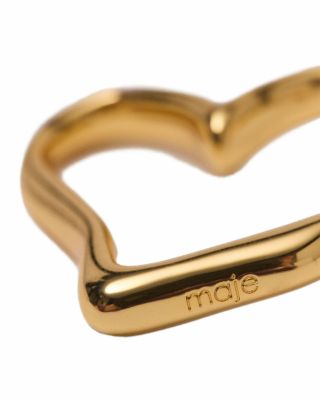 Gold Plated Heart Hoop Earrings