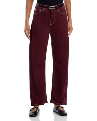 Samo High Rise Barrel Leg Jeans in Chocolate 