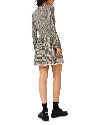 Patterned Pleated Dress