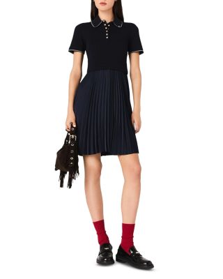 Short Pleated Polo Dress