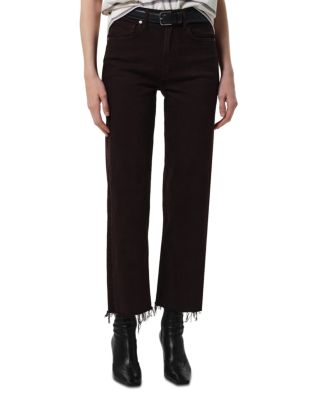 Palma Cropped Straight Leg Jeans in Carob