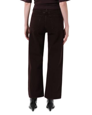 Ren High Rise Wide Leg Ankle Jeans in Sloe Berry