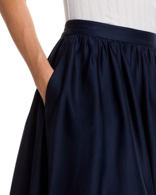 Sateen Weave Cotton Maxi Skirt