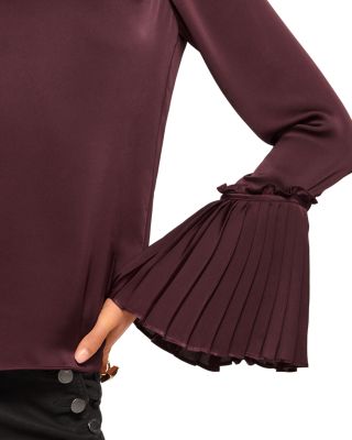 Christy Mock Neck Bell Sleeve Top