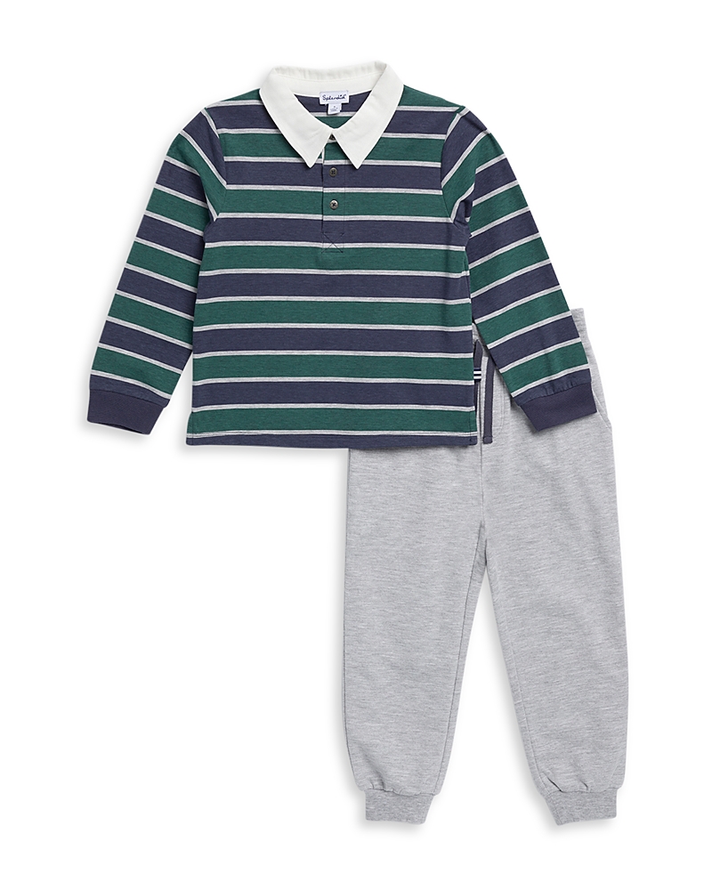 Splendid Boys' Long Sleeve Polo Shirt & Sweatpants Set - Little Kid In Multi