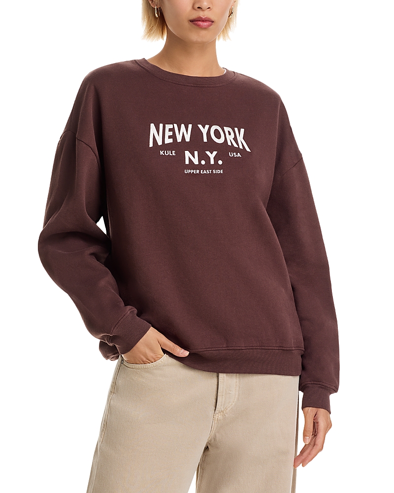 Kule The Oversized Nyc Sweatshirt In Brown