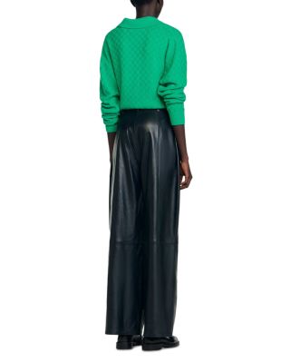 High Rise Leather Pants