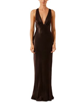 Plunge Back Maxi Dress