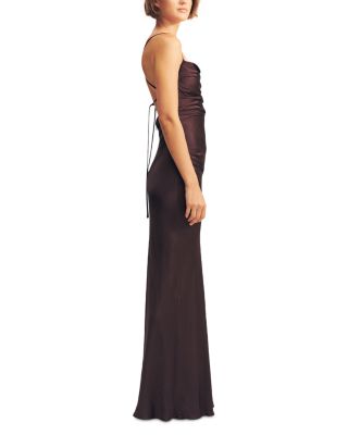 La Lune Lace Up Back Maxi Dress