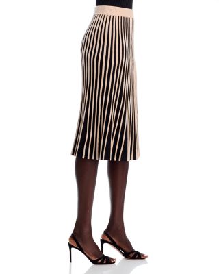 Pull On Midi Bi Color Skirt