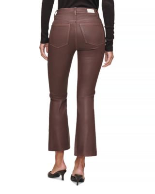 Bridget Boot High Rise Instasculpt™ Coated Crop Jeans in Toffee Coated