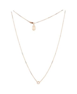 Large Cartier D'Amour Pendant Necklace 18K Rose Gold with Diamond