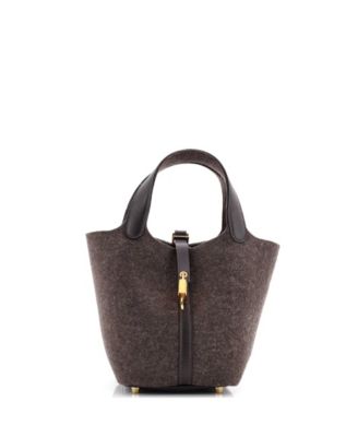 Pre-Owned HERMÈS - PM Picotin Lock Bag Felt with Leather
