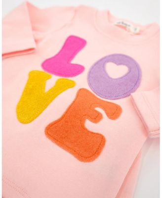 Girls' Cotton Candy Love Terry Applique 2-Piece Set - Baby
