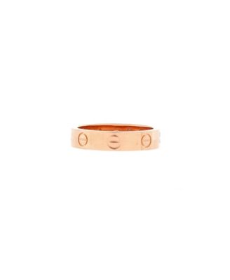 Love Wedding Band 1 Diamond Ring 18K Rose Gold with Diamond