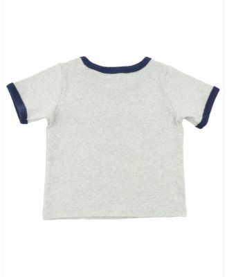 Unisex Billie Slub "Crew" Applique Ringer Tee - Baby