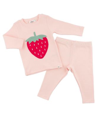 Girls' Strawberry Berry Applique Two Piece Set - Baby