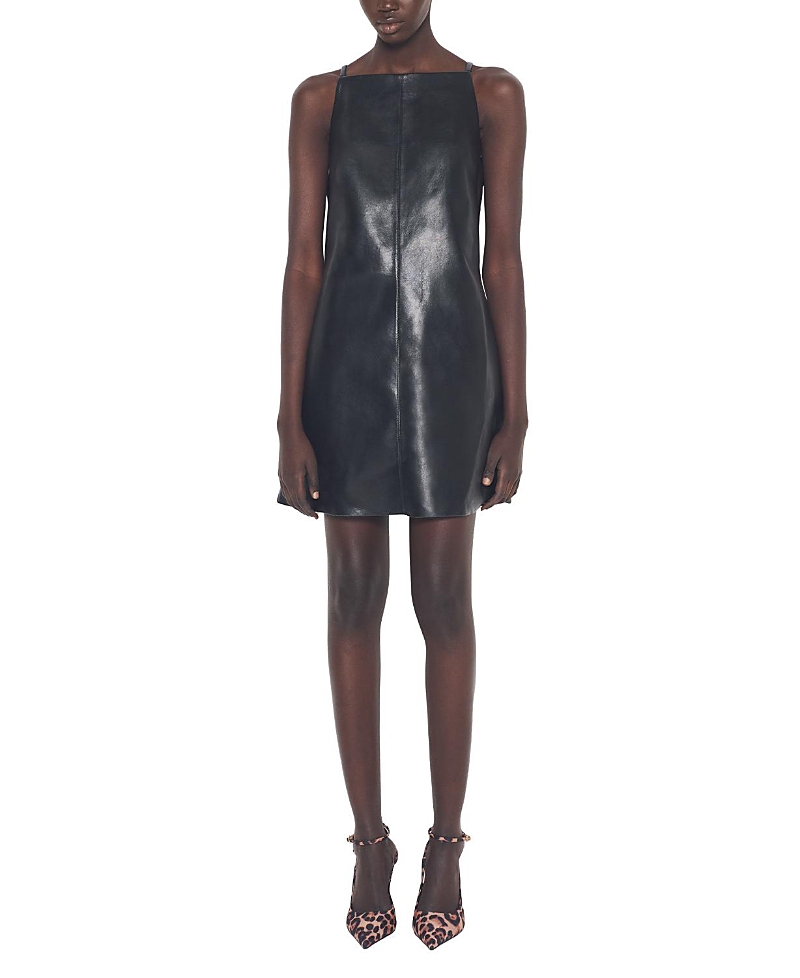 As By Df Faith Recycled Leather Dress In Black