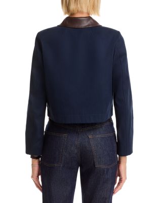 Contrast Trim Boxy Jacket