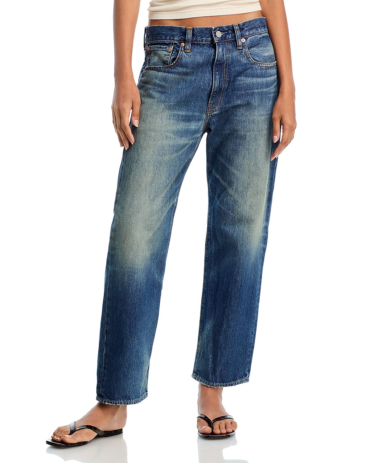 Denimist Lucy High Rise Ankle Wide Leg Jeans