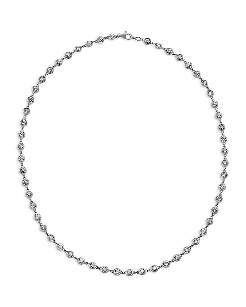Bloomingdale's Fine Collection Luxe Collection Diamond Bezel Station Tennis Necklace in 14K Yellow Gold or White Gold, 9.0 tcw