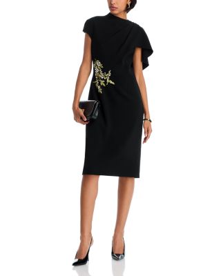 Embellished Cape Dress