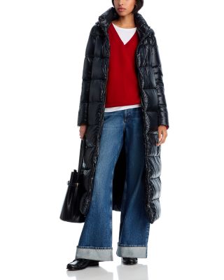 Shiny Long Hooded Coat