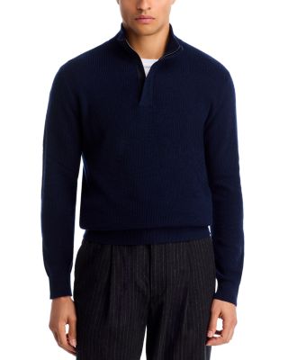 Textured Quarter Zip Sweater