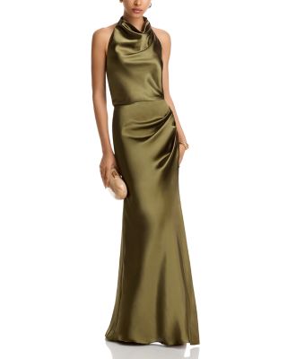 Draped Halter Gown - Exclusive