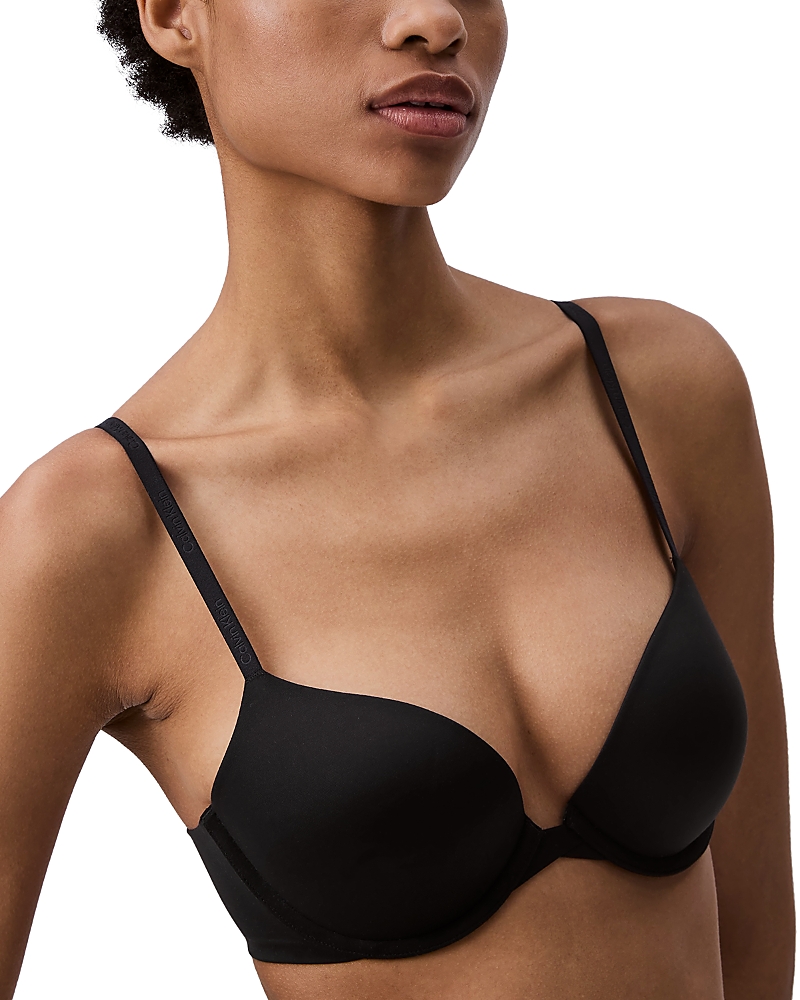 Calvin Klein Push-up Plunge Bra In Black