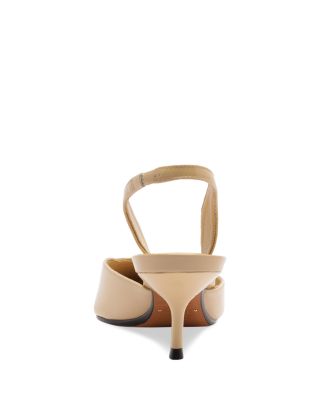 Women's Paola Mid Patent Leather Slingback Pumps