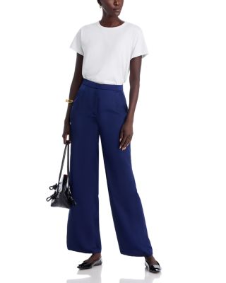 x Lani Lynn Naomi Wide Leg Crepe de Chine Pant