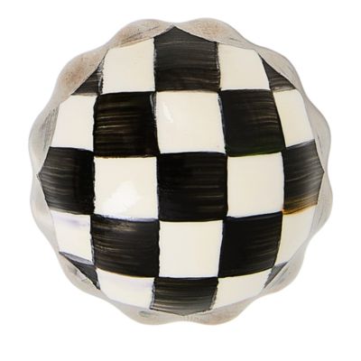 Courtly Check Petit Four Platinum Round Knob