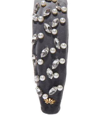 Crystal Grid Slim Knotted Headband