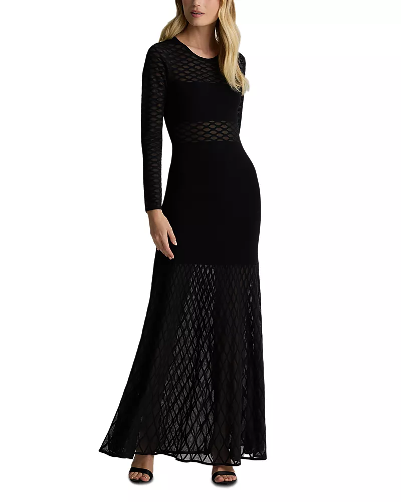 St. John Sheer Treillis Knit Gown
