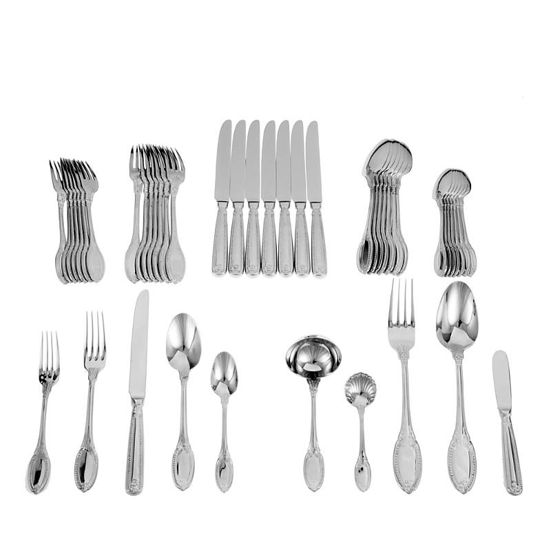 Ricci Argentieri Stainless Steel Imperia 45 Piece Flatware Set, Service For 8 In Silver