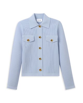 Mixed Rib Knit Jacket