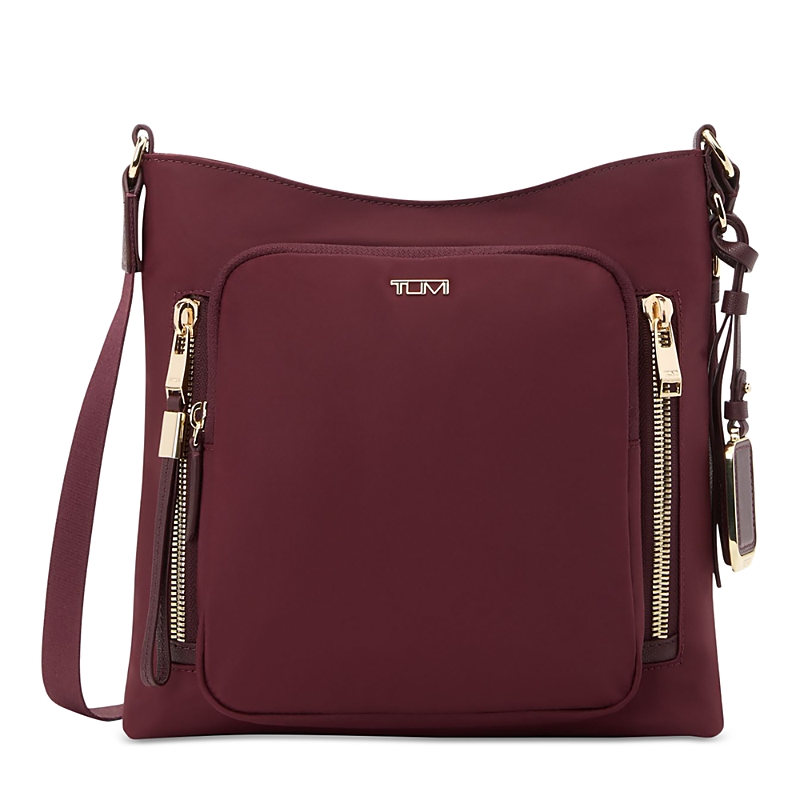 Tumi Voyageur Tyler Nylon Crossbody Bag In Burgundy