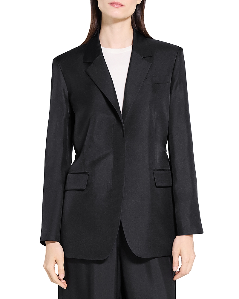 Theory Oversized Silk Blazer